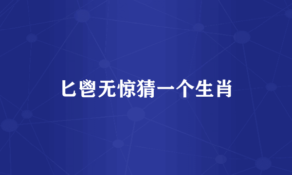 匕鬯无惊猜一个生肖