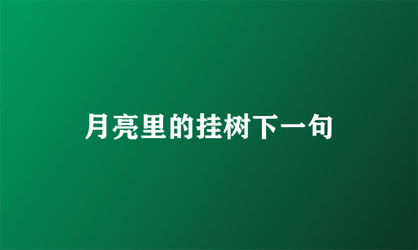 月亮里的挂树下一句