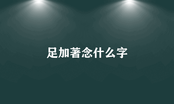 足加著念什么字