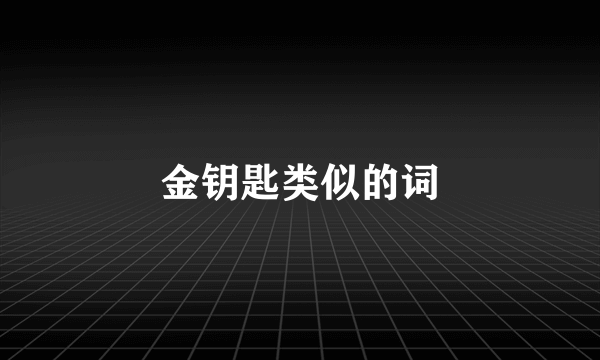 金钥匙类似的词