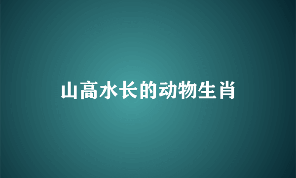 山高水长的动物生肖