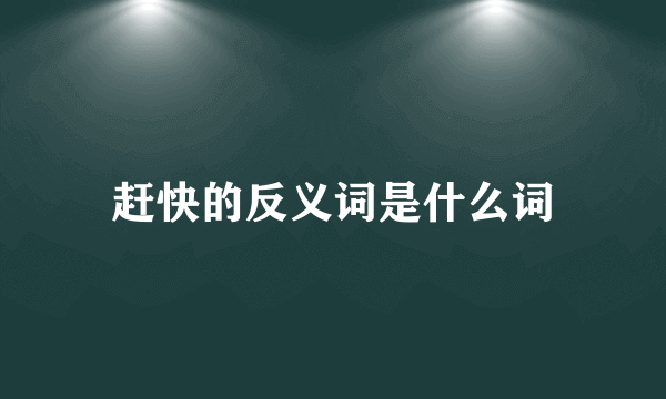 赶快的反义词是什么词