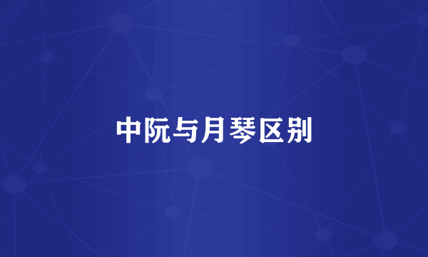 中阮与月琴区别