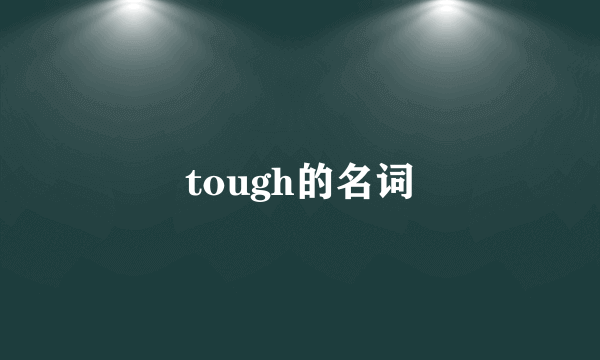 tough的名词