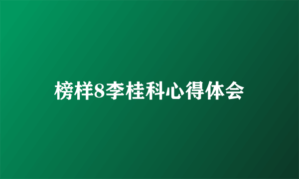 榜样8李桂科心得体会