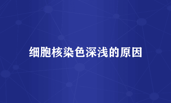 细胞核染色深浅的原因