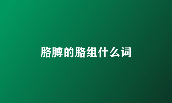 胳膊的胳组什么词