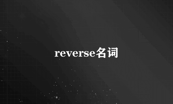 reverse名词