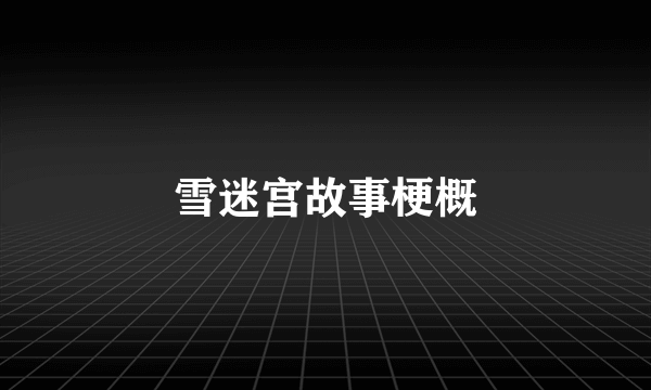 雪迷宫故事梗概