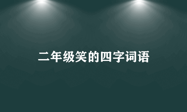二年级笑的四字词语