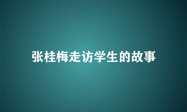 张桂梅走访学生的故事
