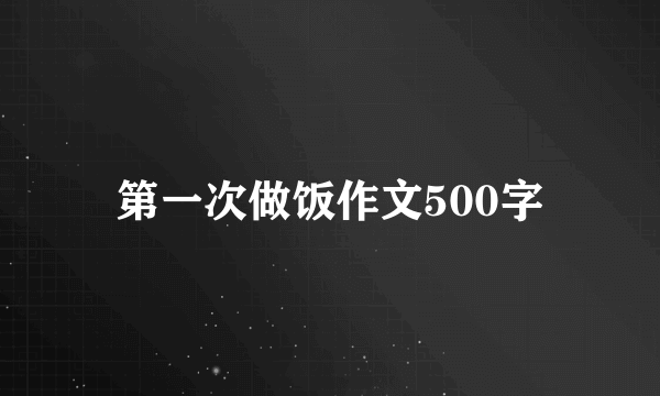 第一次做饭作文500字