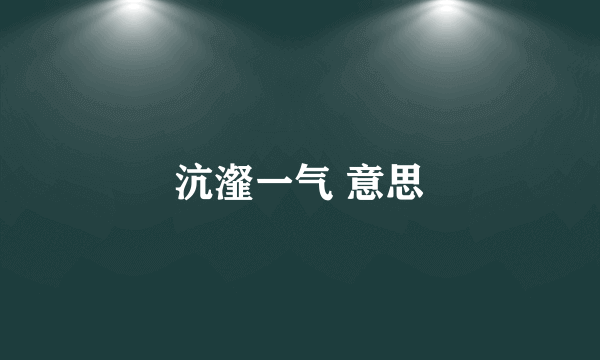 沆瀣一气 意思