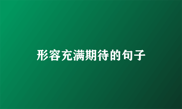 形容充满期待的句子