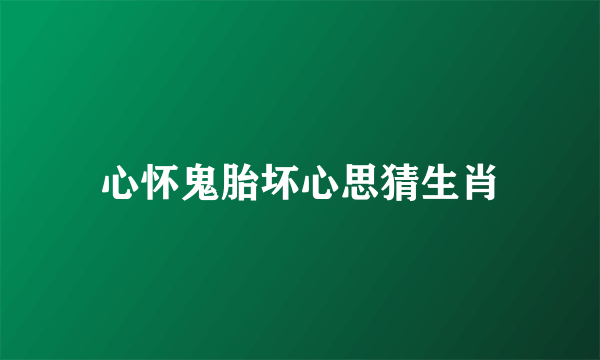 心怀鬼胎坏心思猜生肖