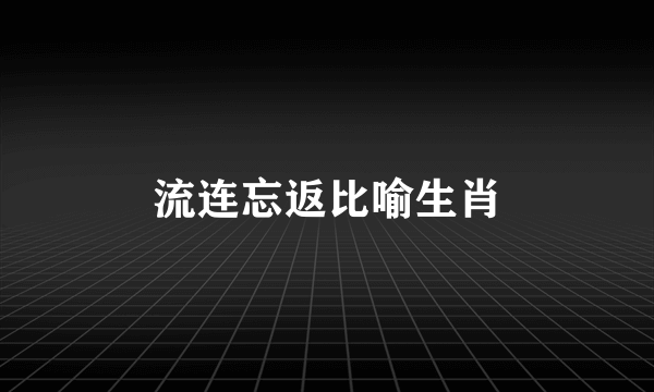 流连忘返比喻生肖