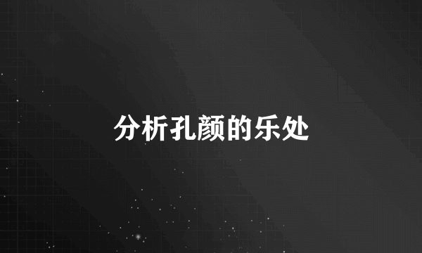 分析孔颜的乐处