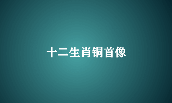 十二生肖铜首像