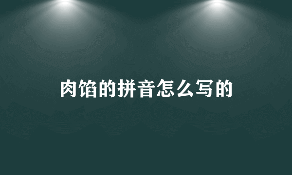 肉馅的拼音怎么写的