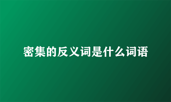 密集的反义词是什么词语