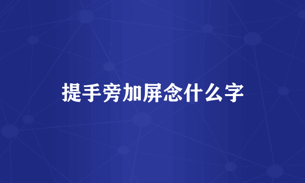 提手旁加屏念什么字