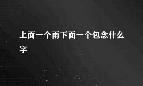 上面一个雨下面一个包念什么字