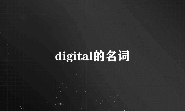 digital的名词