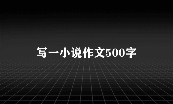 写一小说作文500字