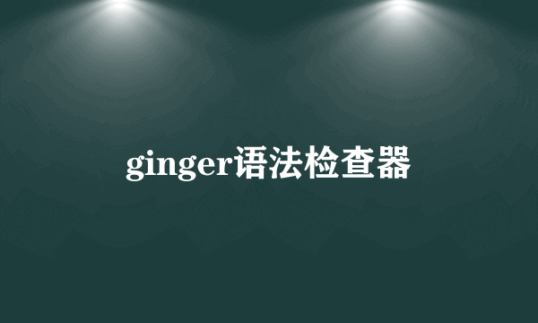 ginger语法检查器