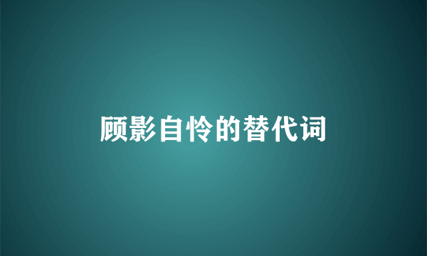 顾影自怜的替代词