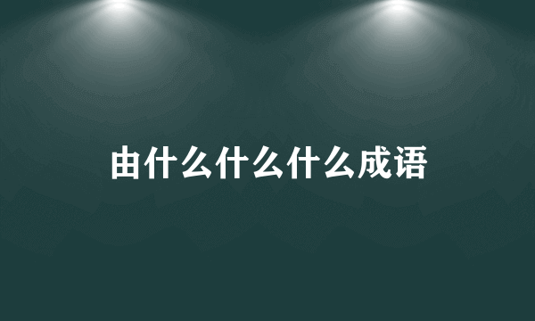 由什么什么什么成语