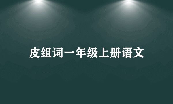 皮组词一年级上册语文