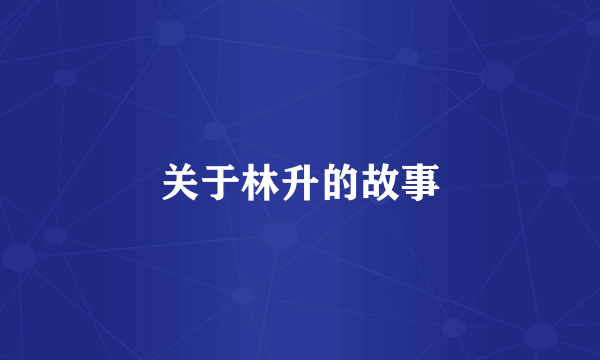 关于林升的故事