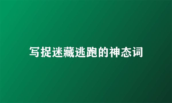 写捉迷藏逃跑的神态词