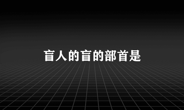 盲人的盲的部首是