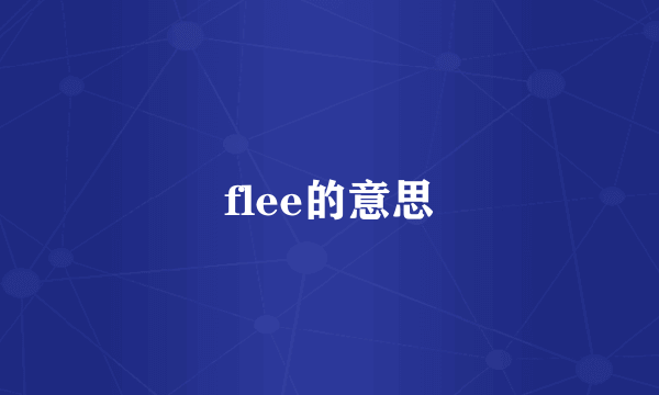 flee的意思