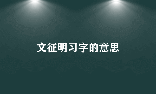 文征明习字的意思
