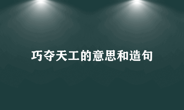巧夺天工的意思和造句
