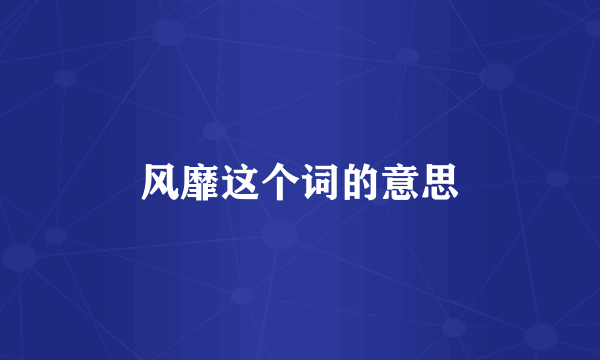 风靡这个词的意思