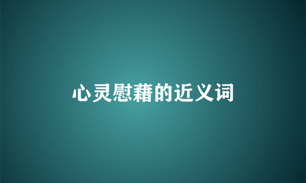 心灵慰藉的近义词