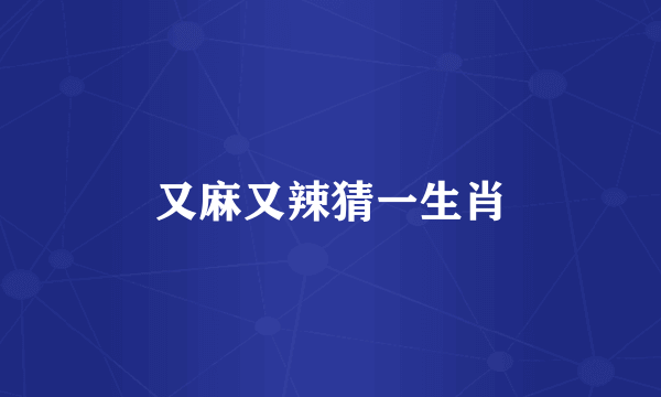 又麻又辣猜一生肖
