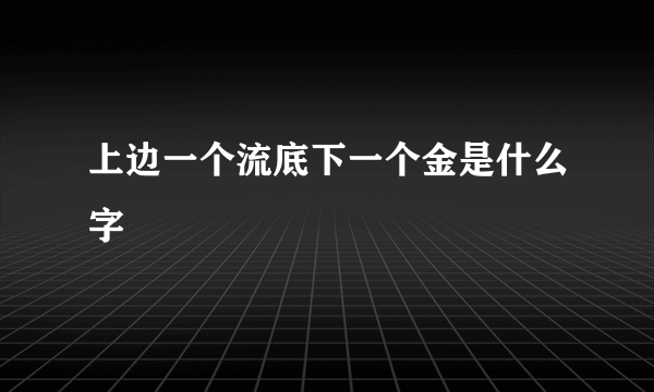 上边一个流底下一个金是什么字