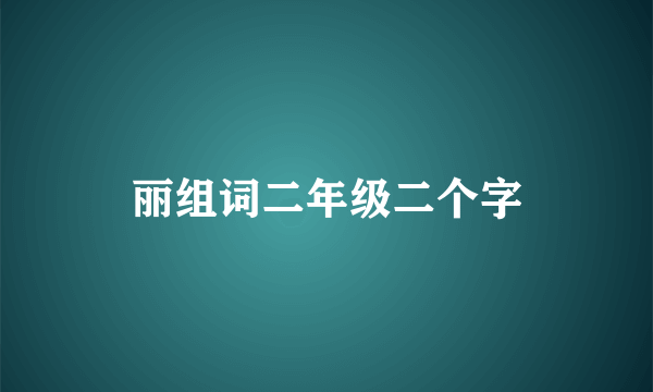 丽组词二年级二个字