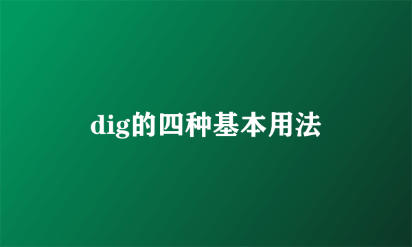 dig的四种基本用法