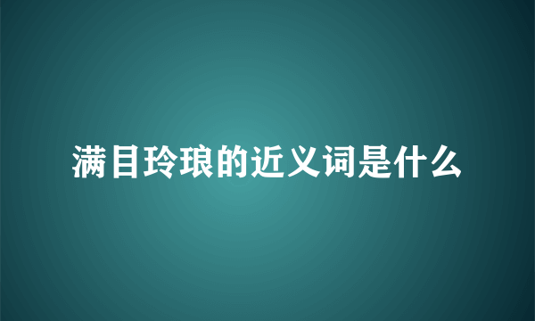 满目玲琅的近义词是什么