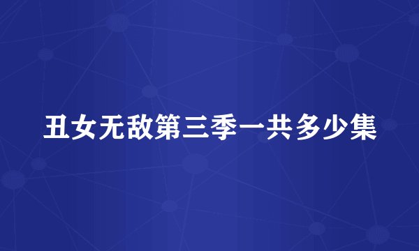 丑女无敌第三季一共多少集