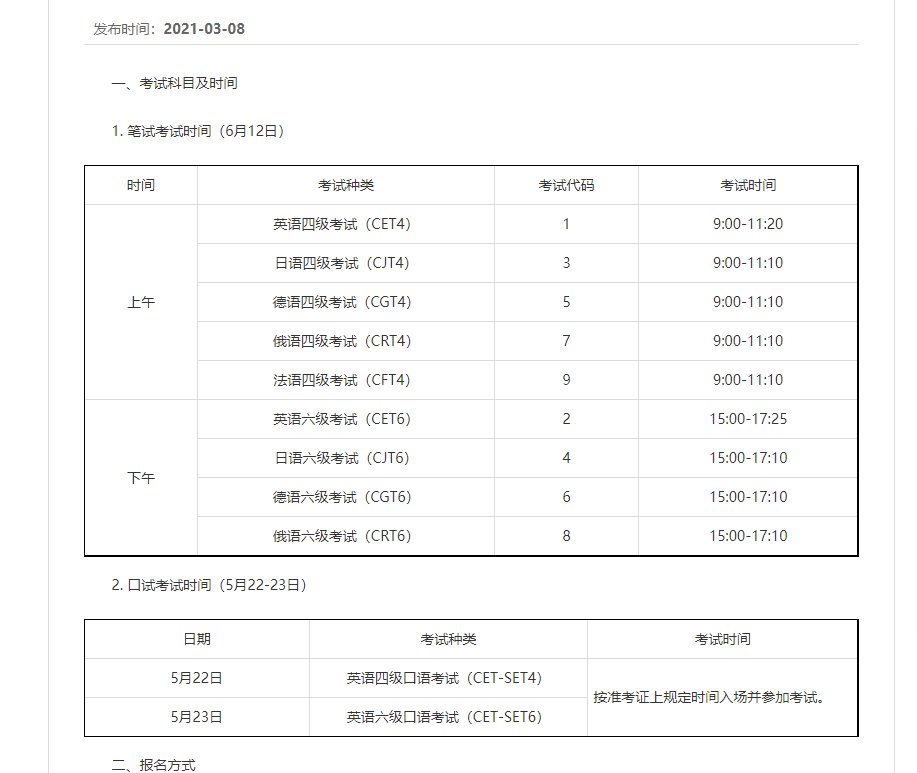 四六级英语考试成绩查询时间