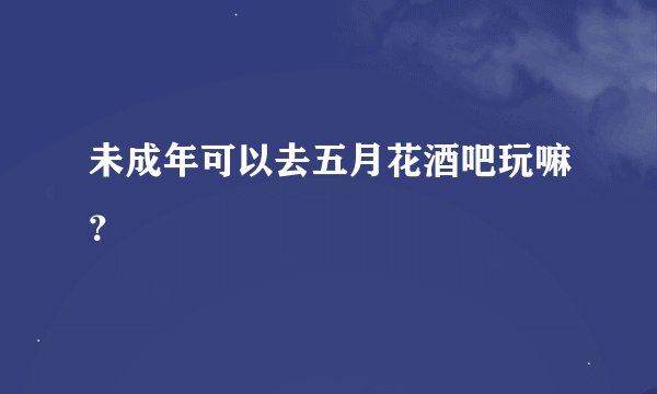 未成年可以去五月花酒吧玩嘛？