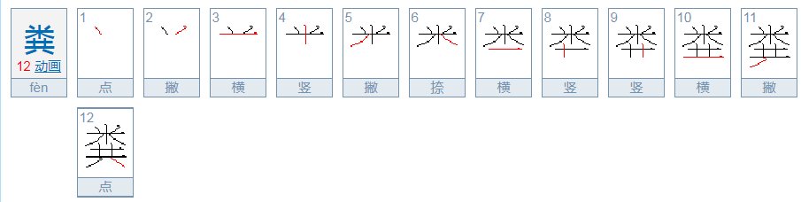 “粪”字不是一个米一个共吗？为什么很多人把它说是“米田共”