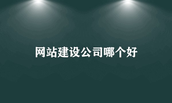 网站建设公司哪个好